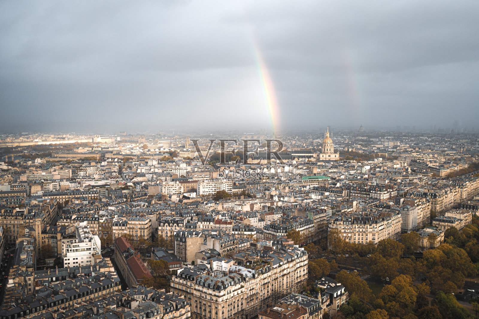 双虹巴黎的天景照片摄影图片
