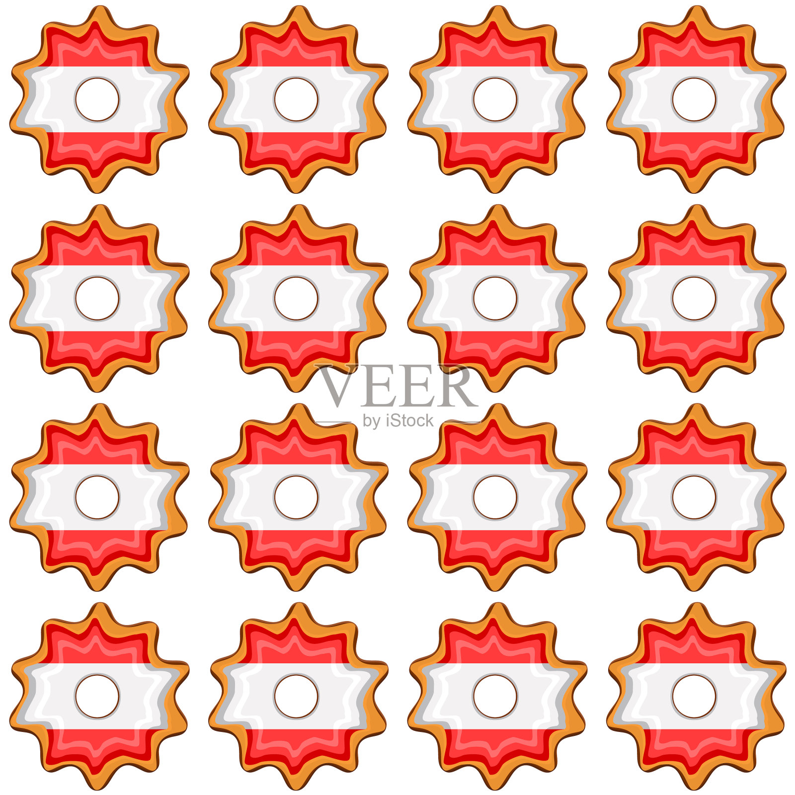 图案饼干与国旗国家拉脱维亚在美味插画图片素材