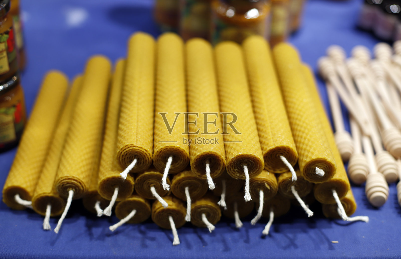 蜂蜡蜡烛照片摄影图片