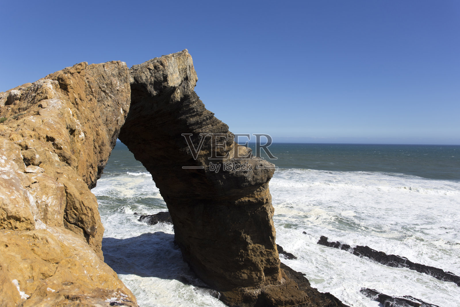 在吕德里茨看到了博根菲尔斯拱门照片摄影图片