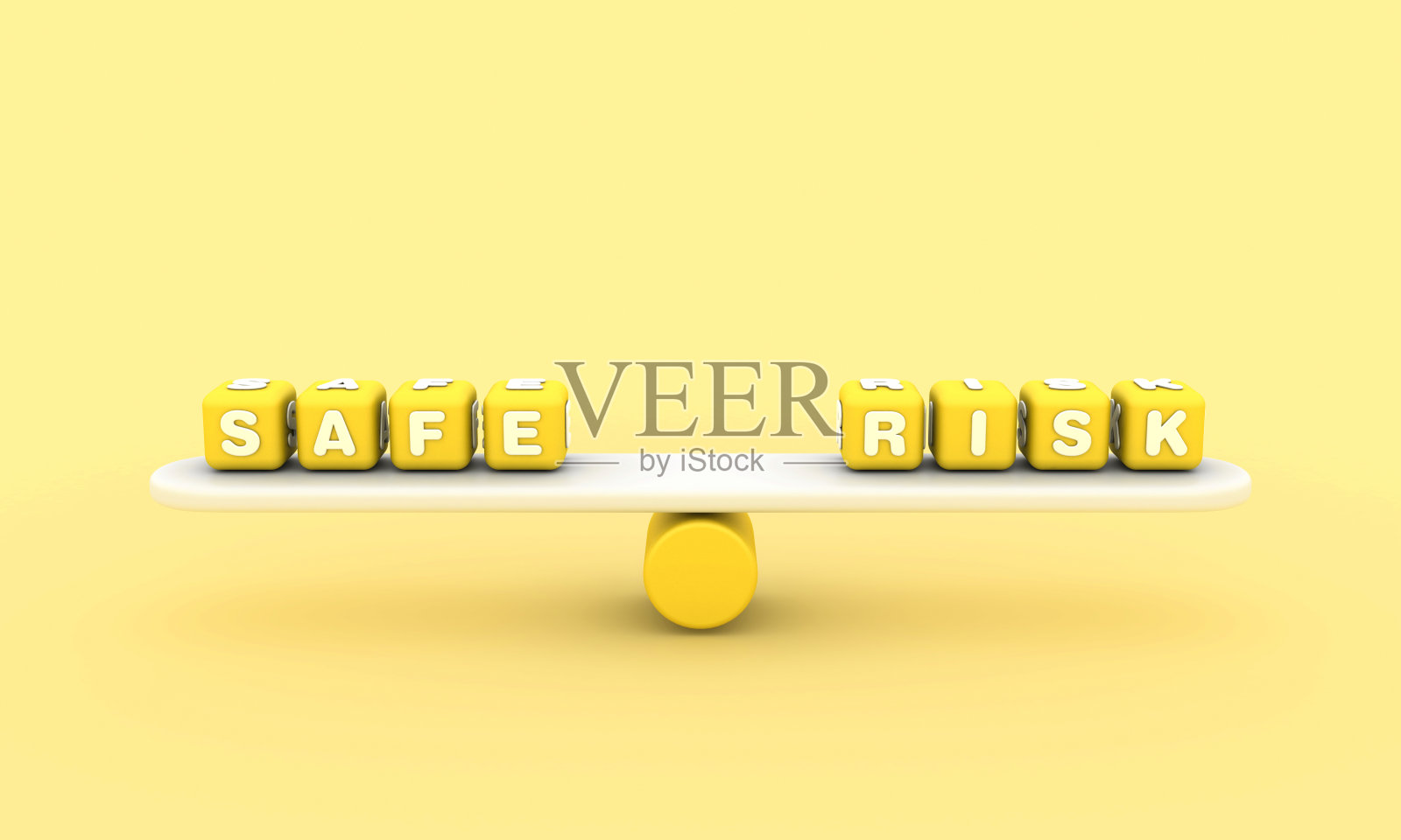 带有安全风险的跷跷板照片摄影图片