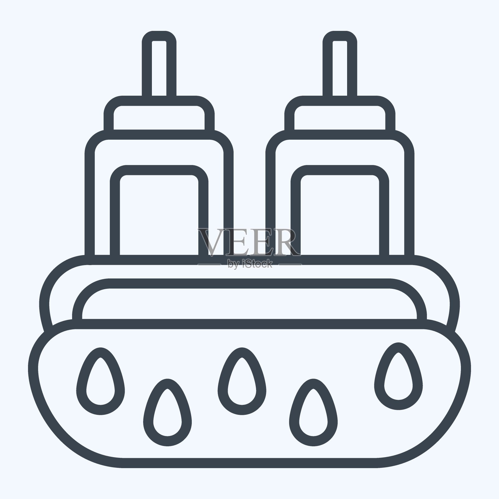 热狗图标。与棒球有关的符号。行风格。简单的设计可编辑。简单的说明插画图片素材