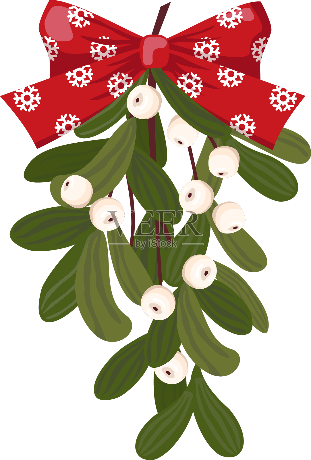 槲寄生枝弓设计元素图片