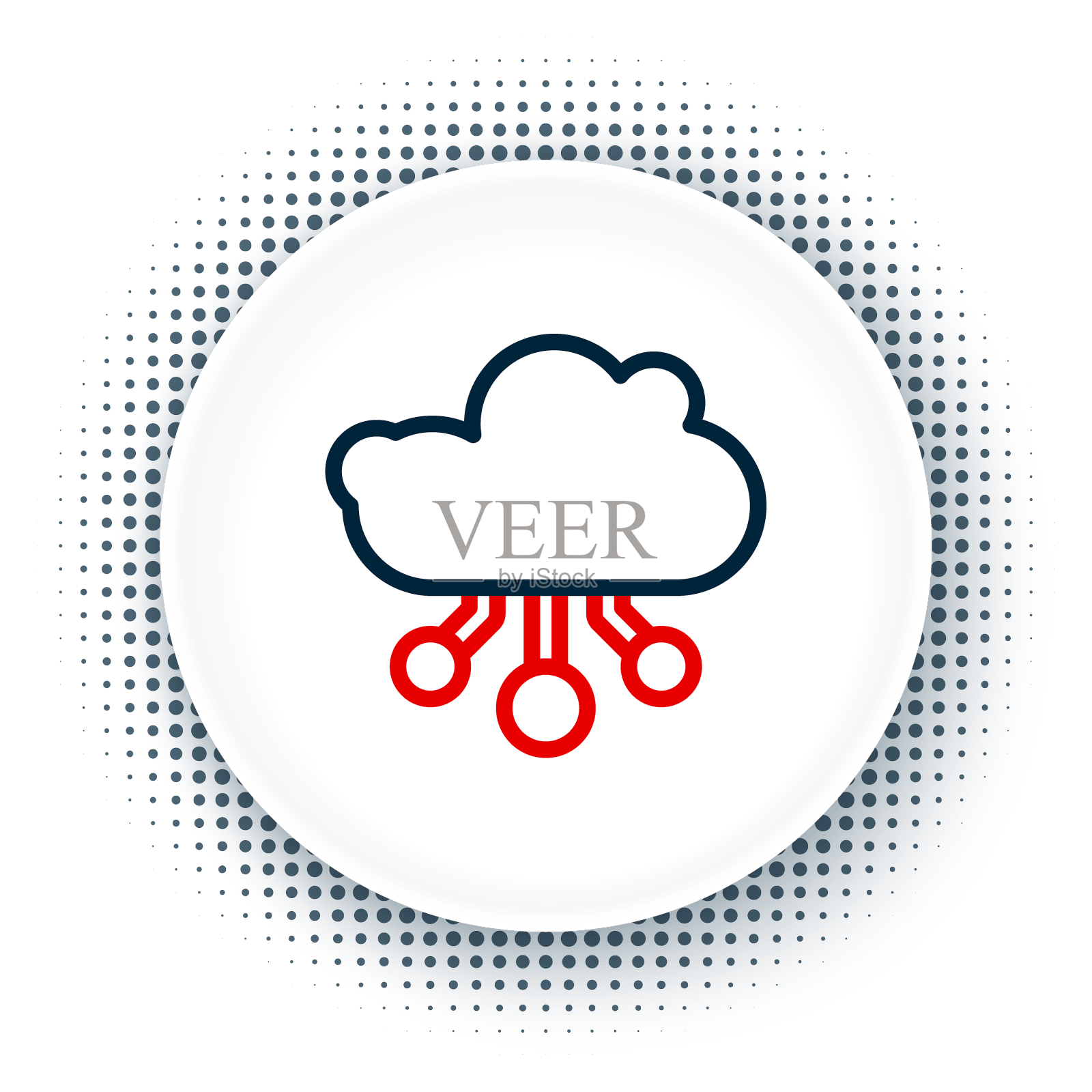 线物联网图标孤立在白色上设计元素图片