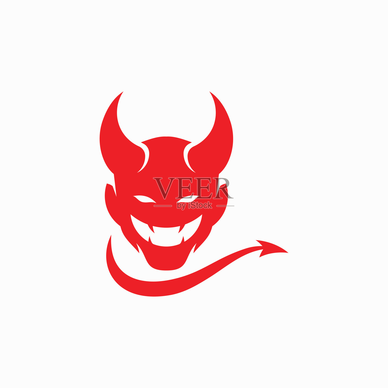 魔鬼标志符号矢量模板插画图片素材