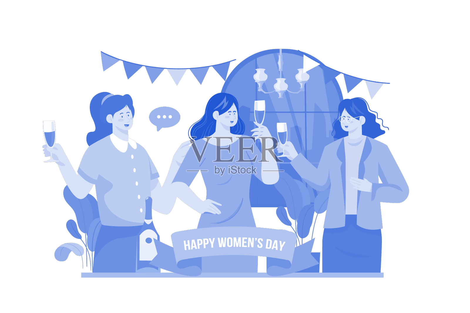 国际妇女节概念上的白色设计元素图片