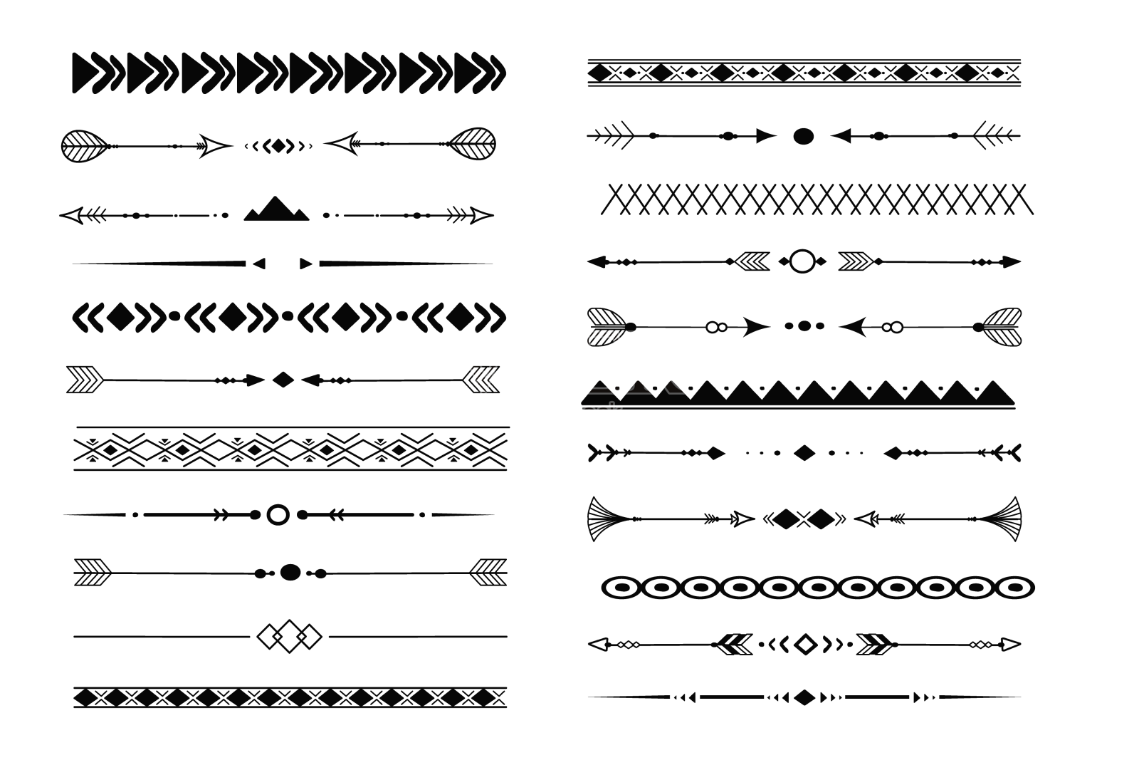 在涂鸦的手上画上非洲部落的动机边界设计元素图片