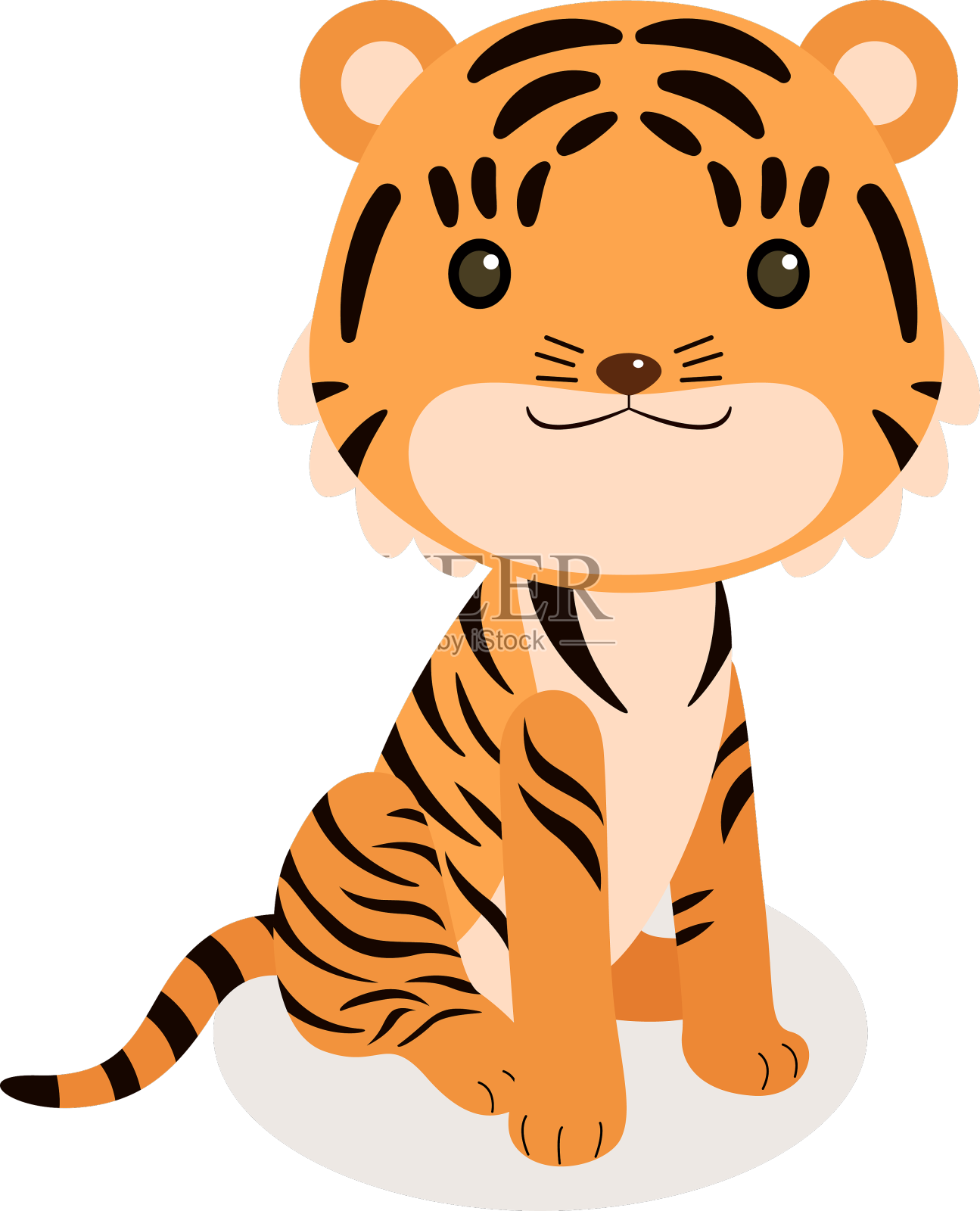 亚洲可爱的皇家老虎设计元素图片