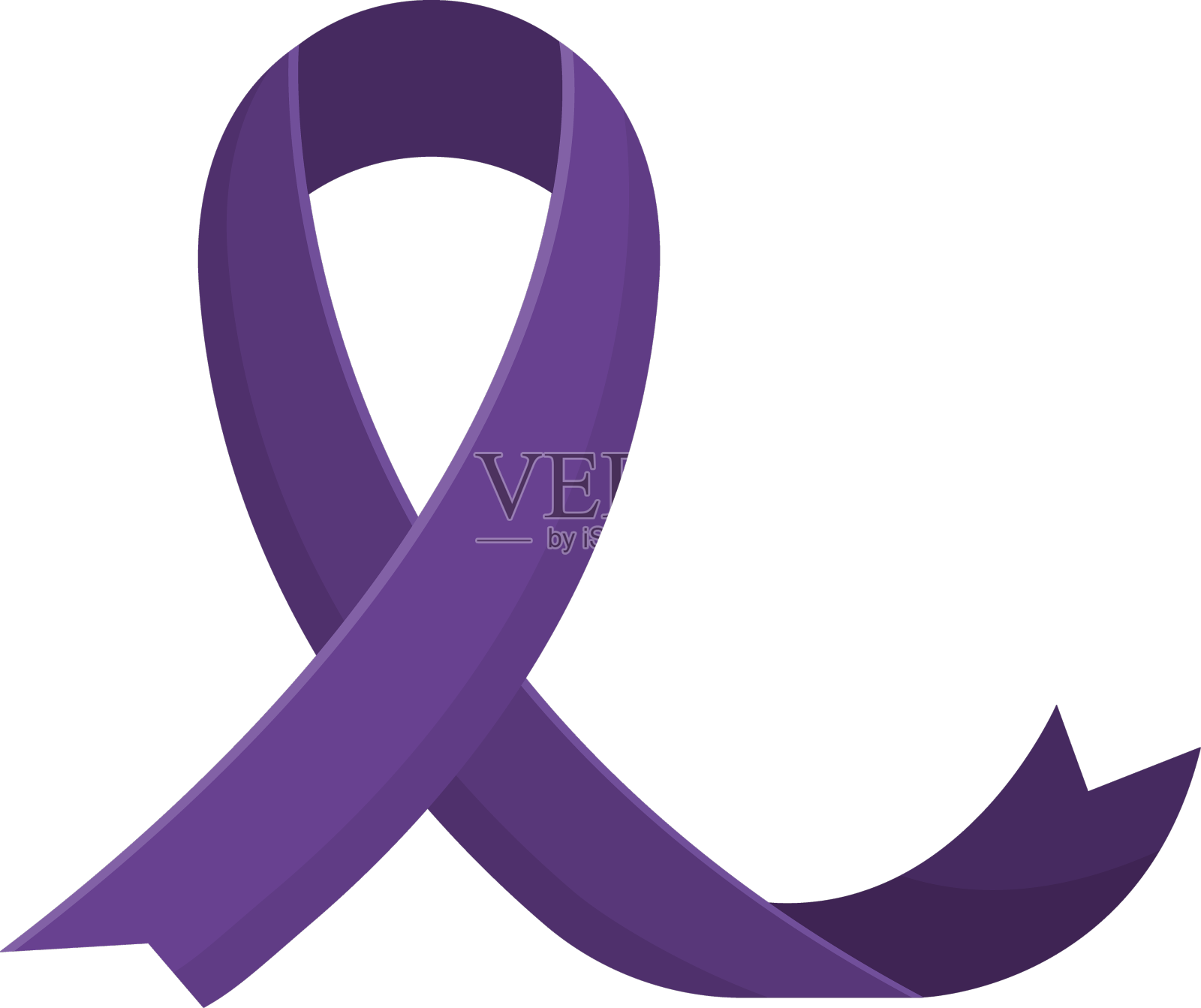 紫丝带战役设计设计元素图片