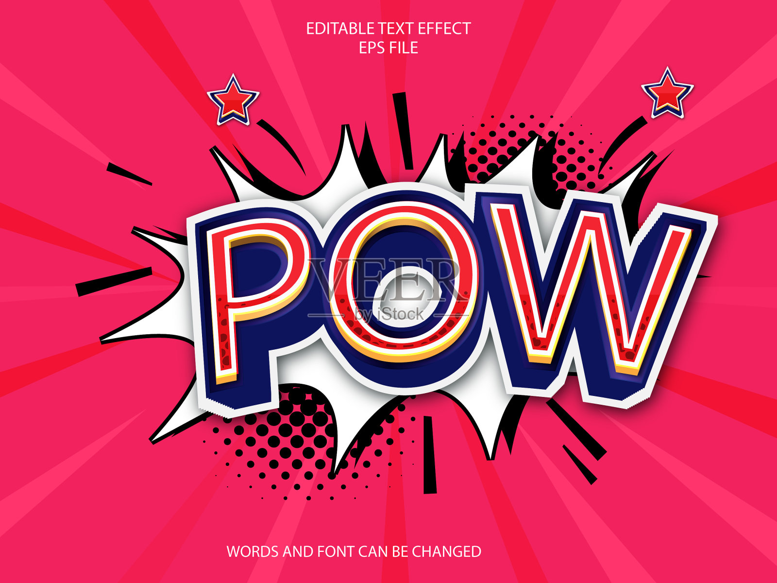 Boom漫画风格的文字效果字体可编辑插画图片素材