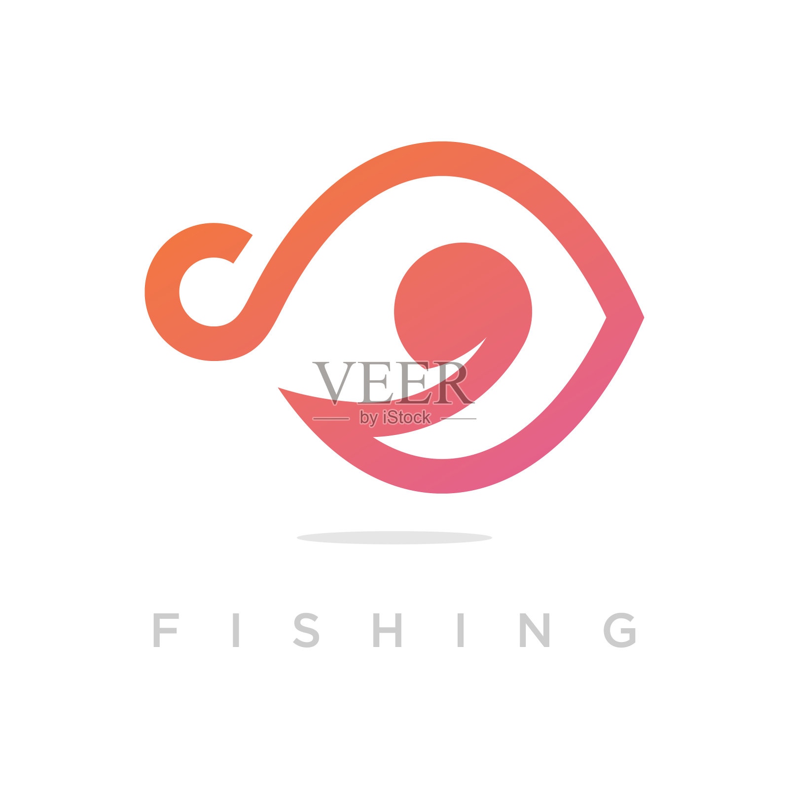 鱼元素矢量图标设计具有创意的现代概念理念插画图片素材