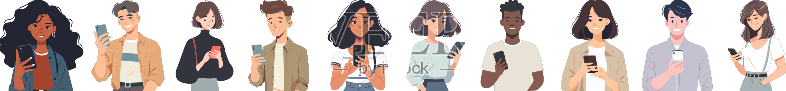 人们用手机聊天、上网设计元素图片