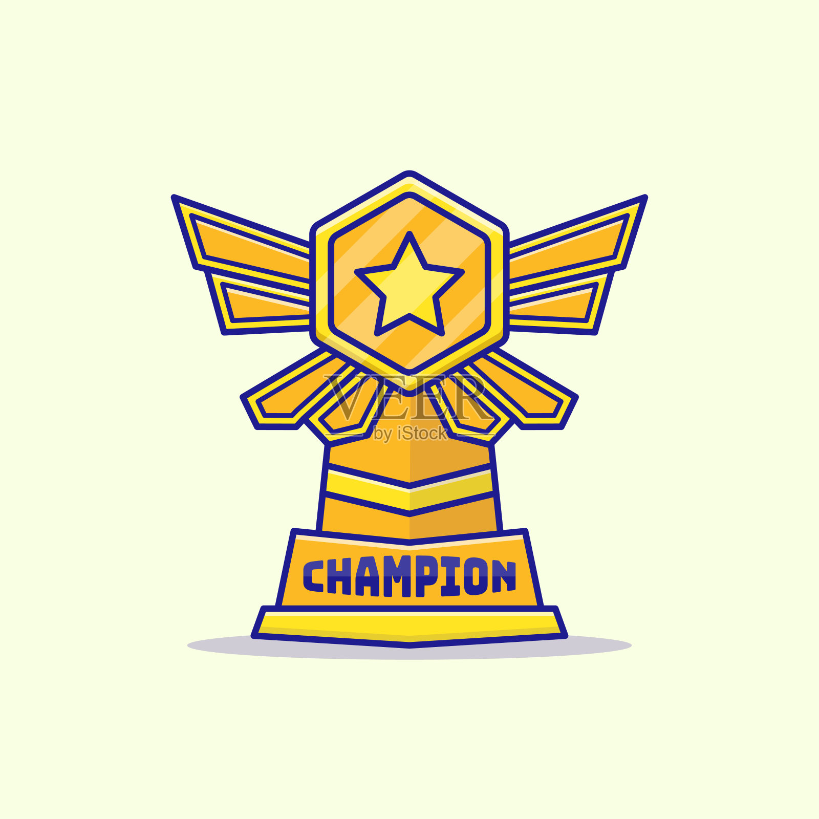 电竞奖杯，电竞冠军奖杯插画插画图片素材