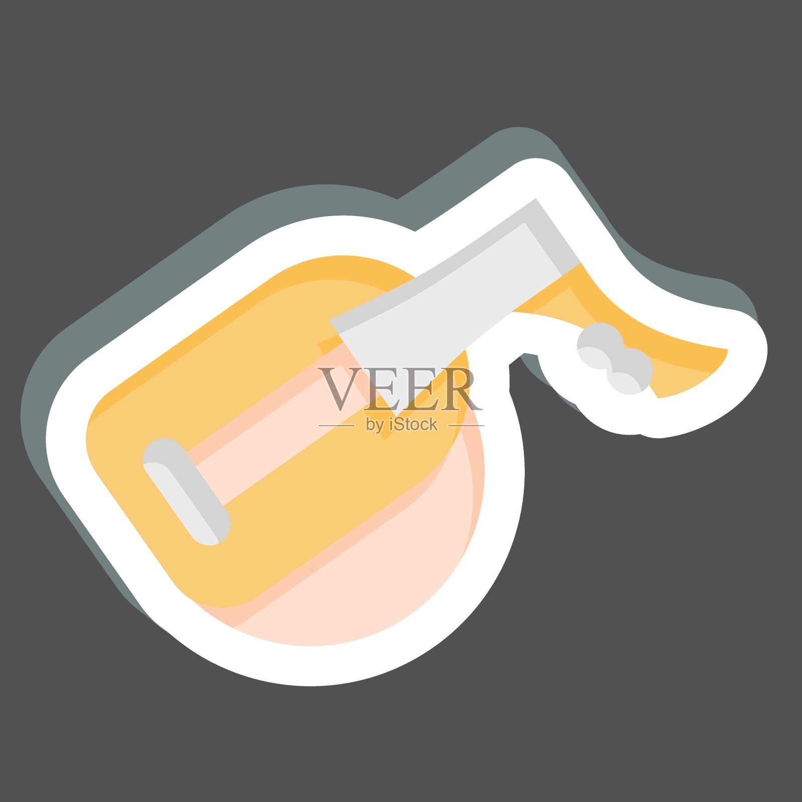 贴纸乌德萨拉。与土耳其的象征有关。简单的设计可编辑。简单的说明插画图片素材