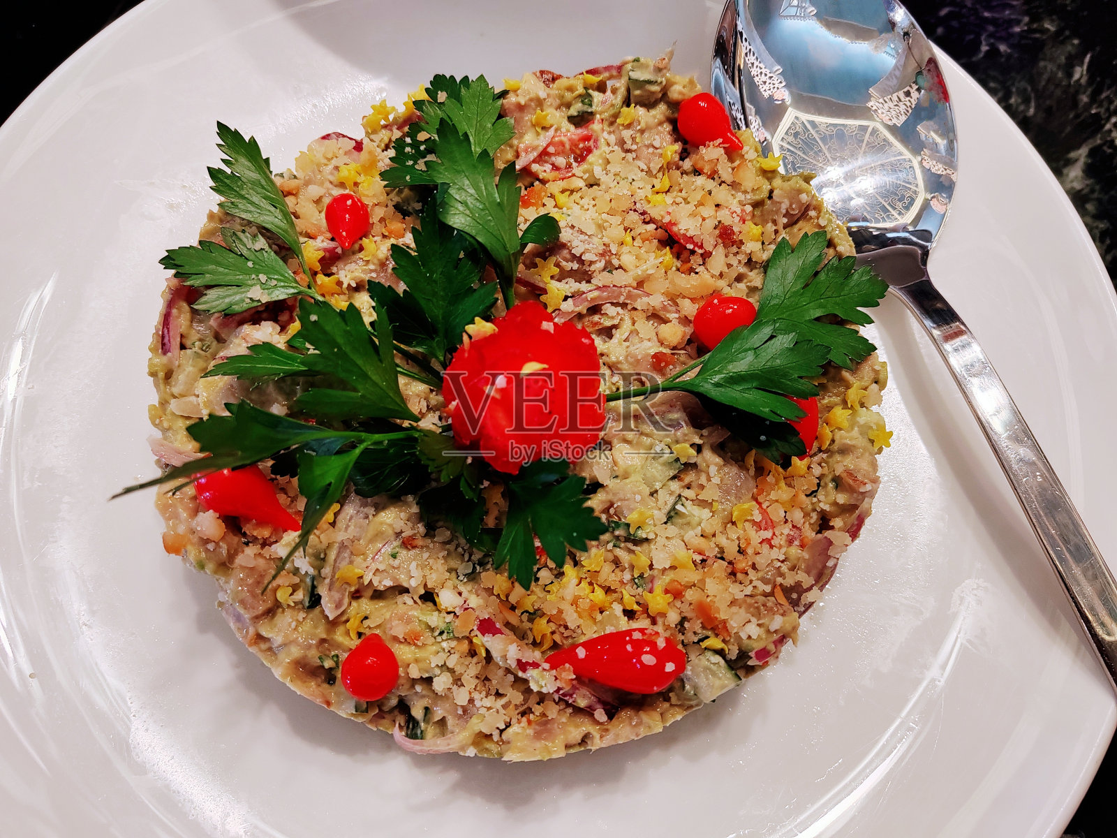 海鲜沙拉照片摄影图片