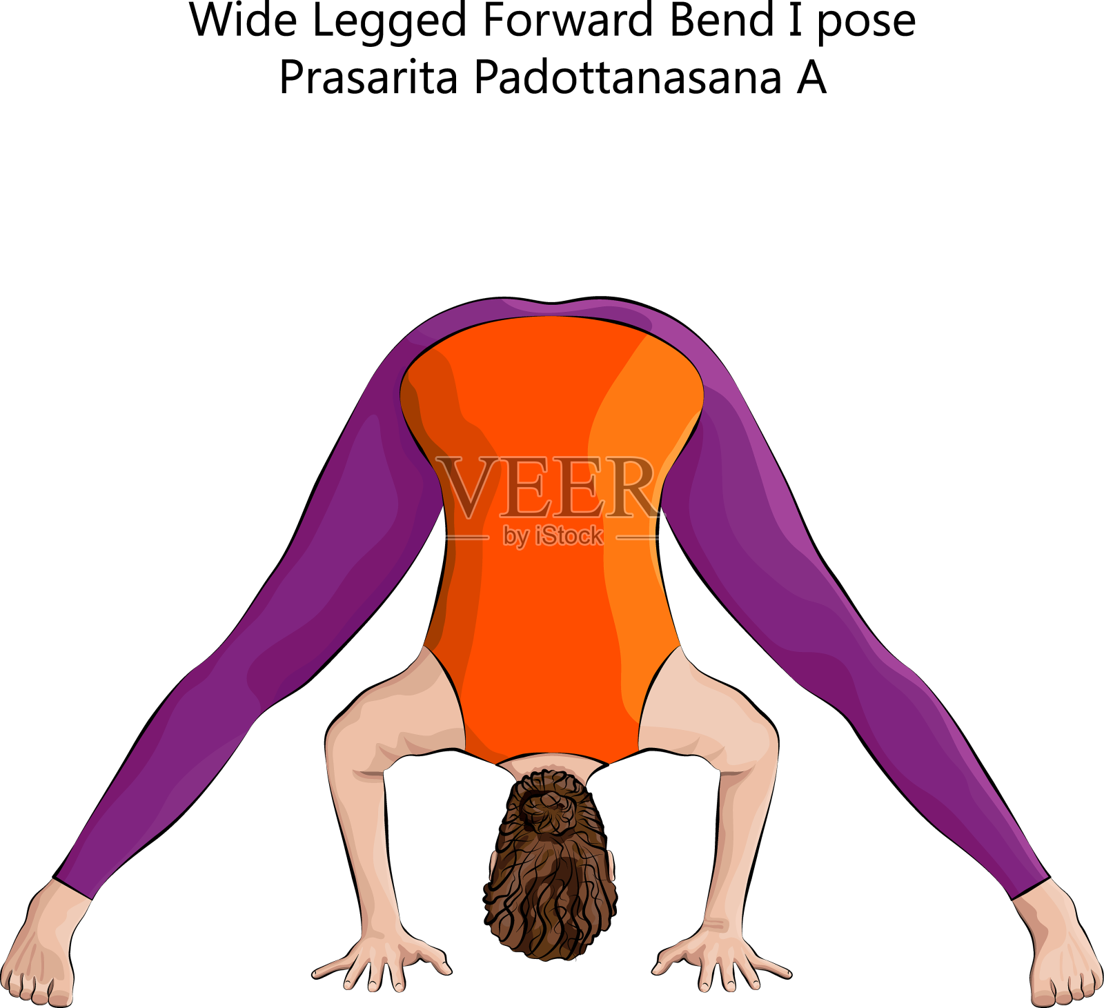 瑜伽体式prasarita padottanasana设计元素图片
