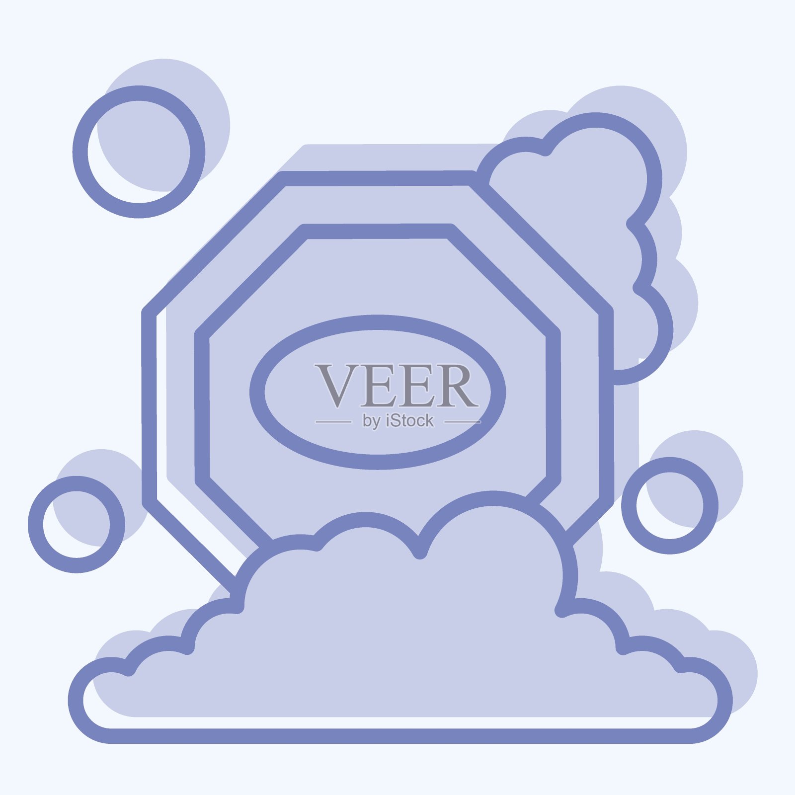 Icon土耳其黑色肥皂。与土耳其的象征有关。双音风格。简单的设计可编辑。简单的说明插画图片素材