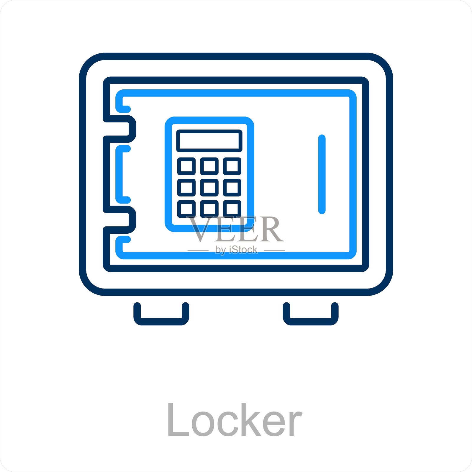 储物柜和安全图标概念插画图片素材