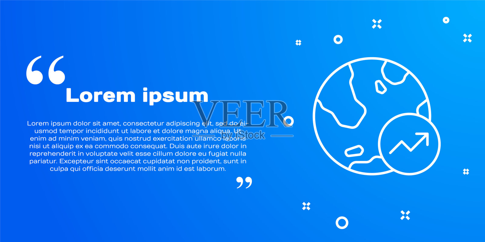 财务增长增加图标孤立在蓝色背景。增加收入。向量插画图片素材