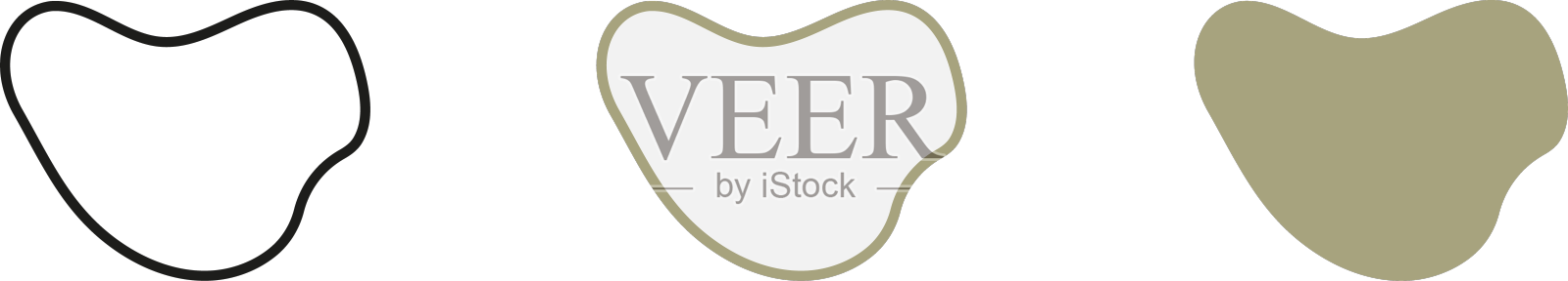 液体抽象形状集斑点最小设计元素图片