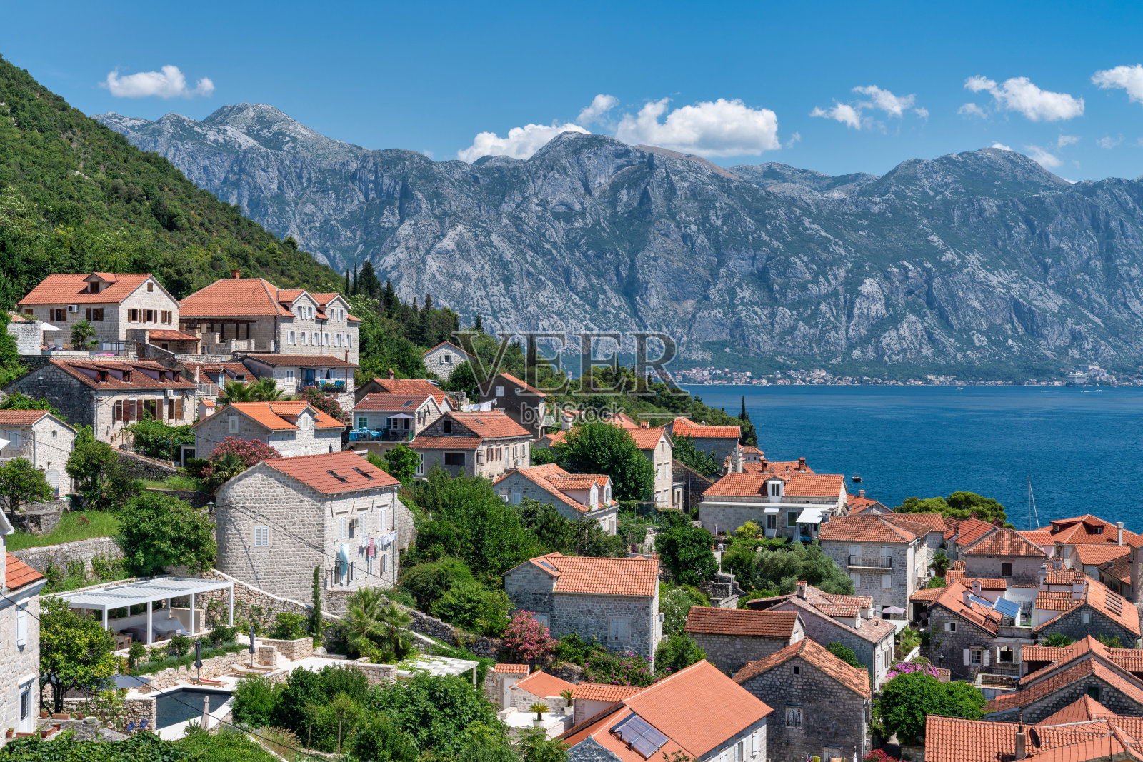 在黑山的科托尔湾照片摄影图片