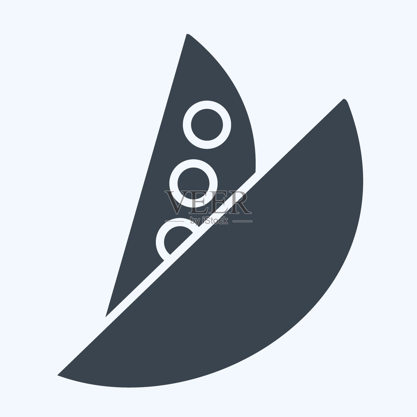 图标豌豆。与水果和蔬菜有关的符号。字形风格。简单的设计可编辑。简单的说明插画图片素材