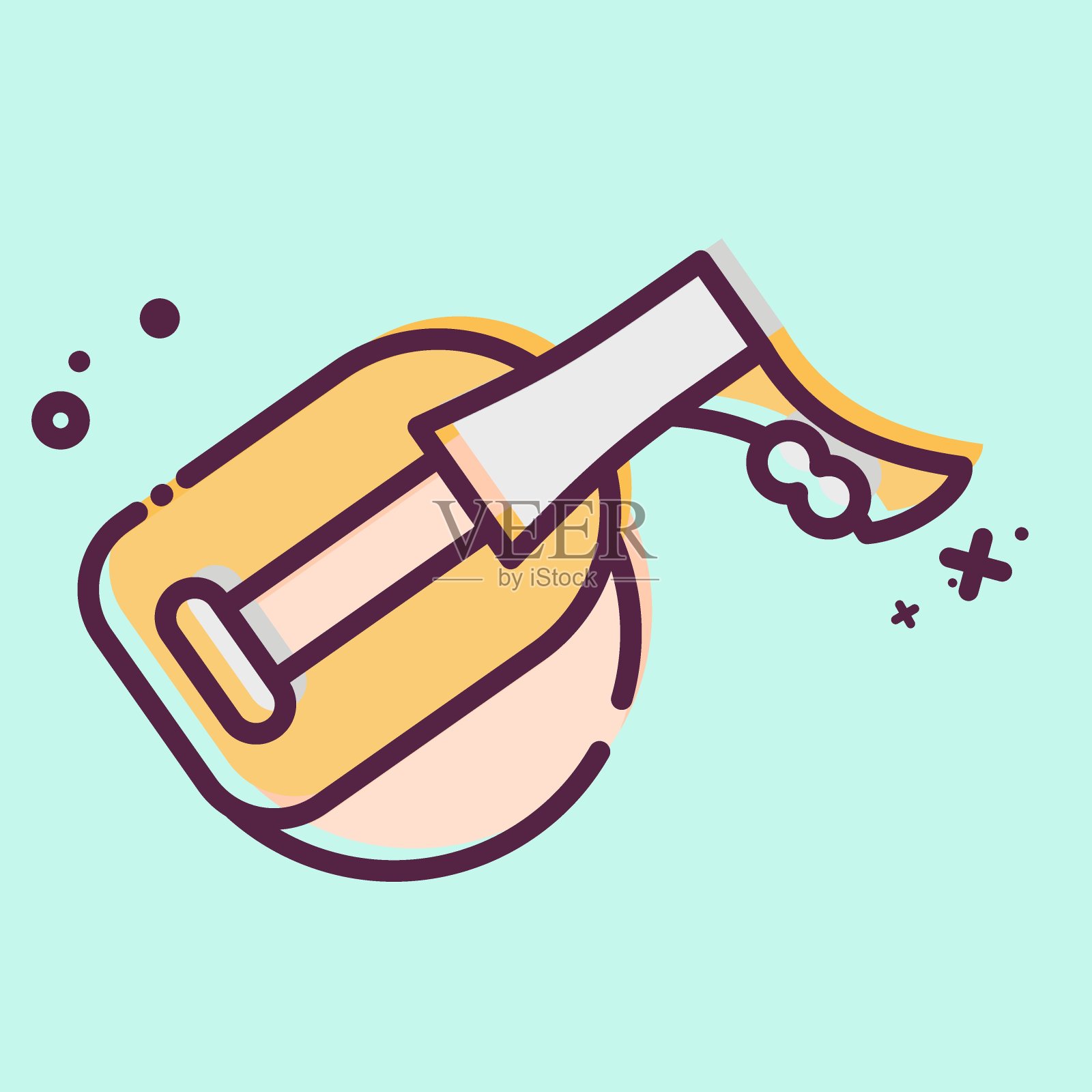 Icon Oud Sala。与土耳其的象征有关。MBE风格。简单的设计可编辑。简单的说明插画图片素材