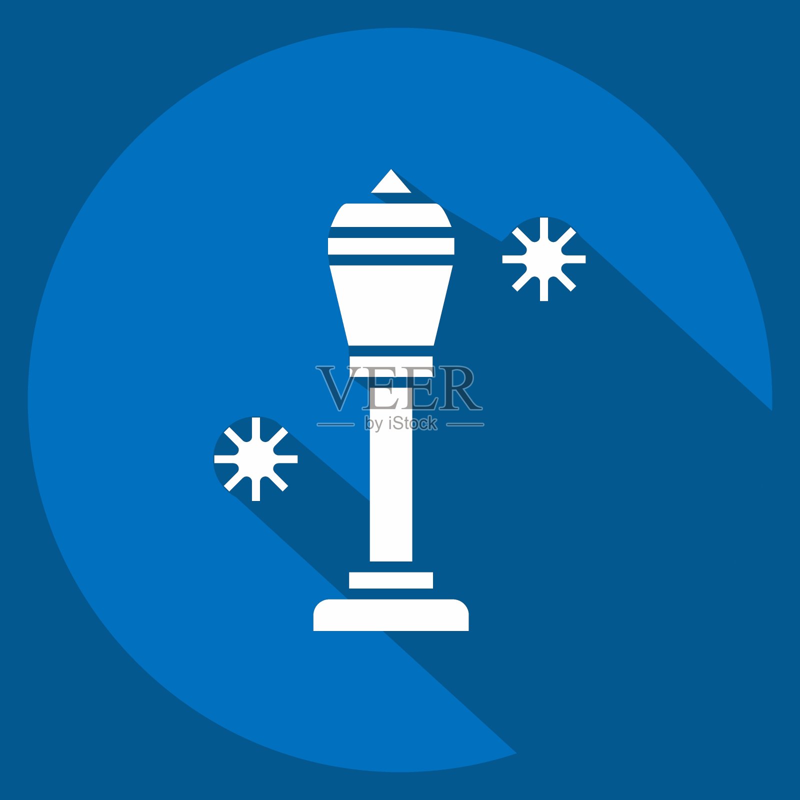 图标灯柱。与法国有关的象征。长影式。简单的设计可编辑。简单的说明插画图片素材