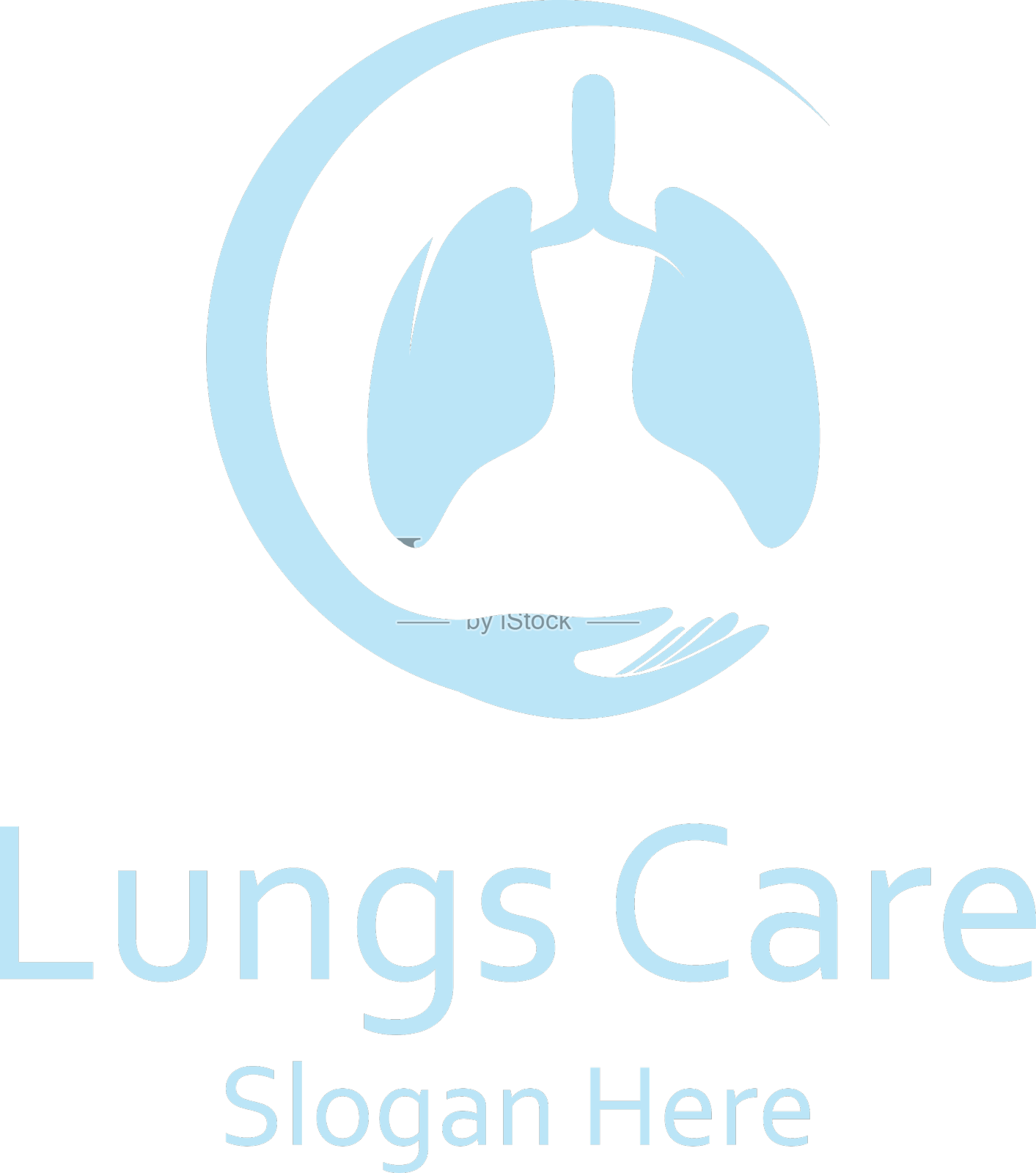 肺健康和肺护理标志设计肺设计元素图片