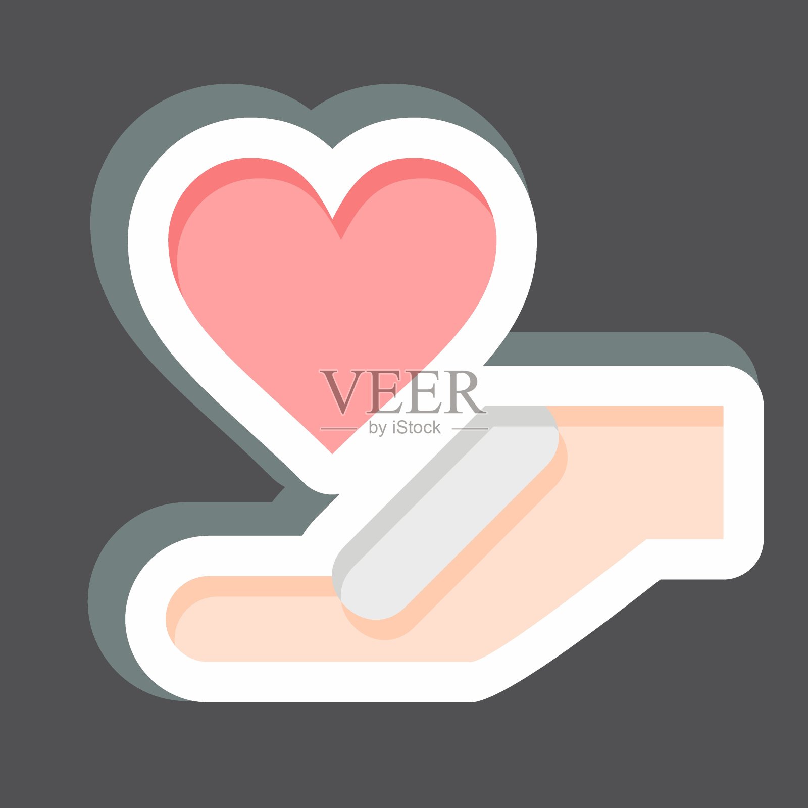 贴纸的支持。与世界癌症标志有关。简单的设计可编辑。简单的说明插画图片素材