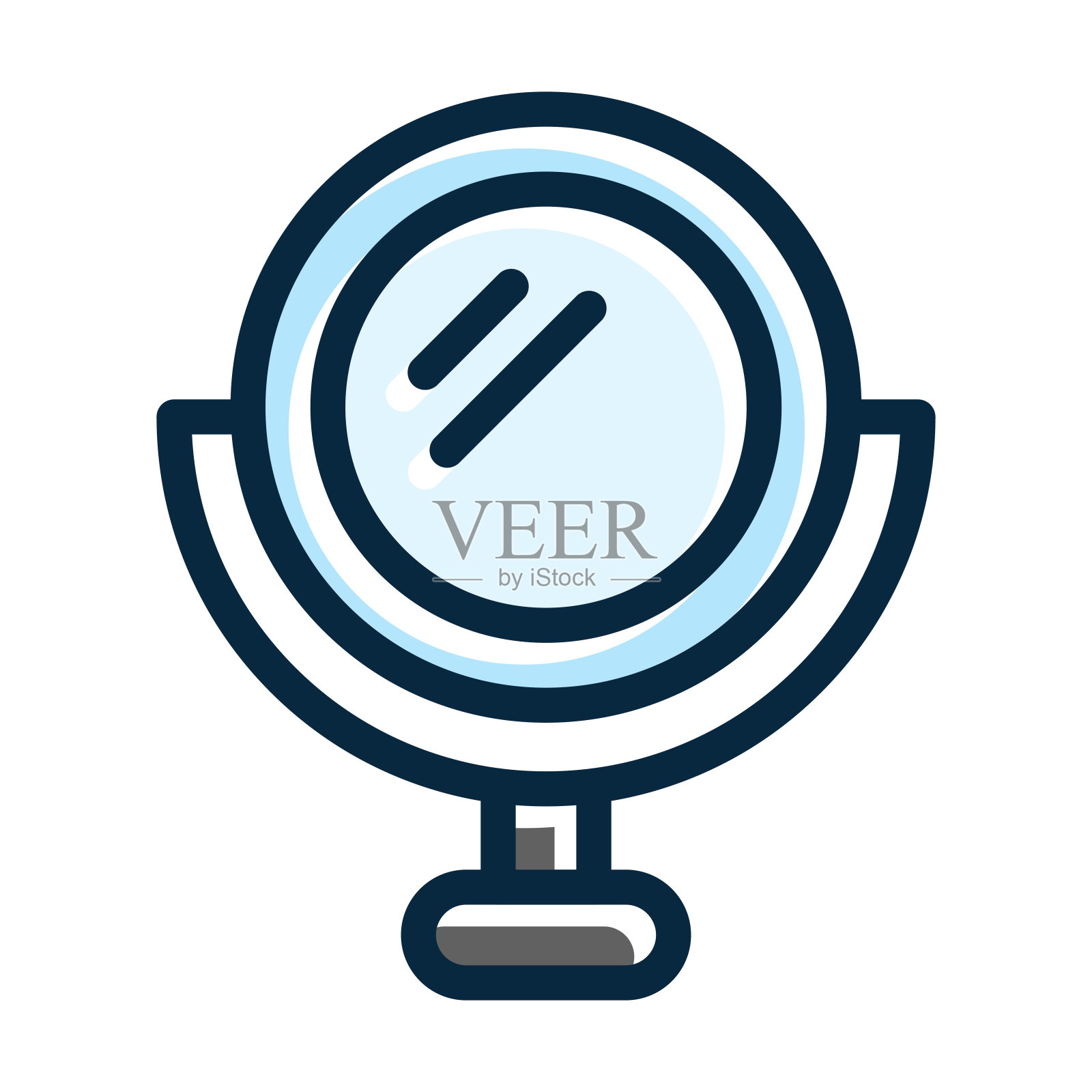 镜像矢量粗线填充深色图标为个人和商业用途。插画图片素材