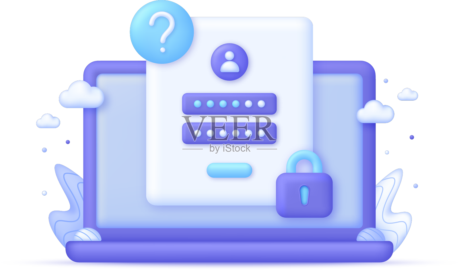 3d忘记了电脑密码设计元素图片