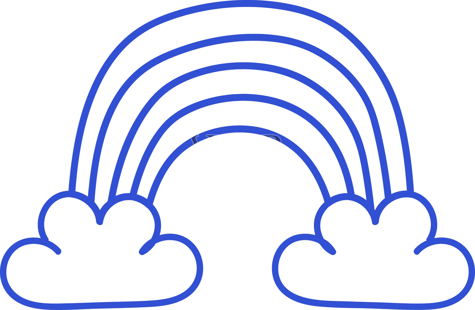 手绘彩虹设计元素图片