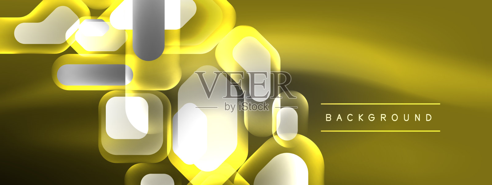 发光的霓虹几何元素抽象插画图片素材