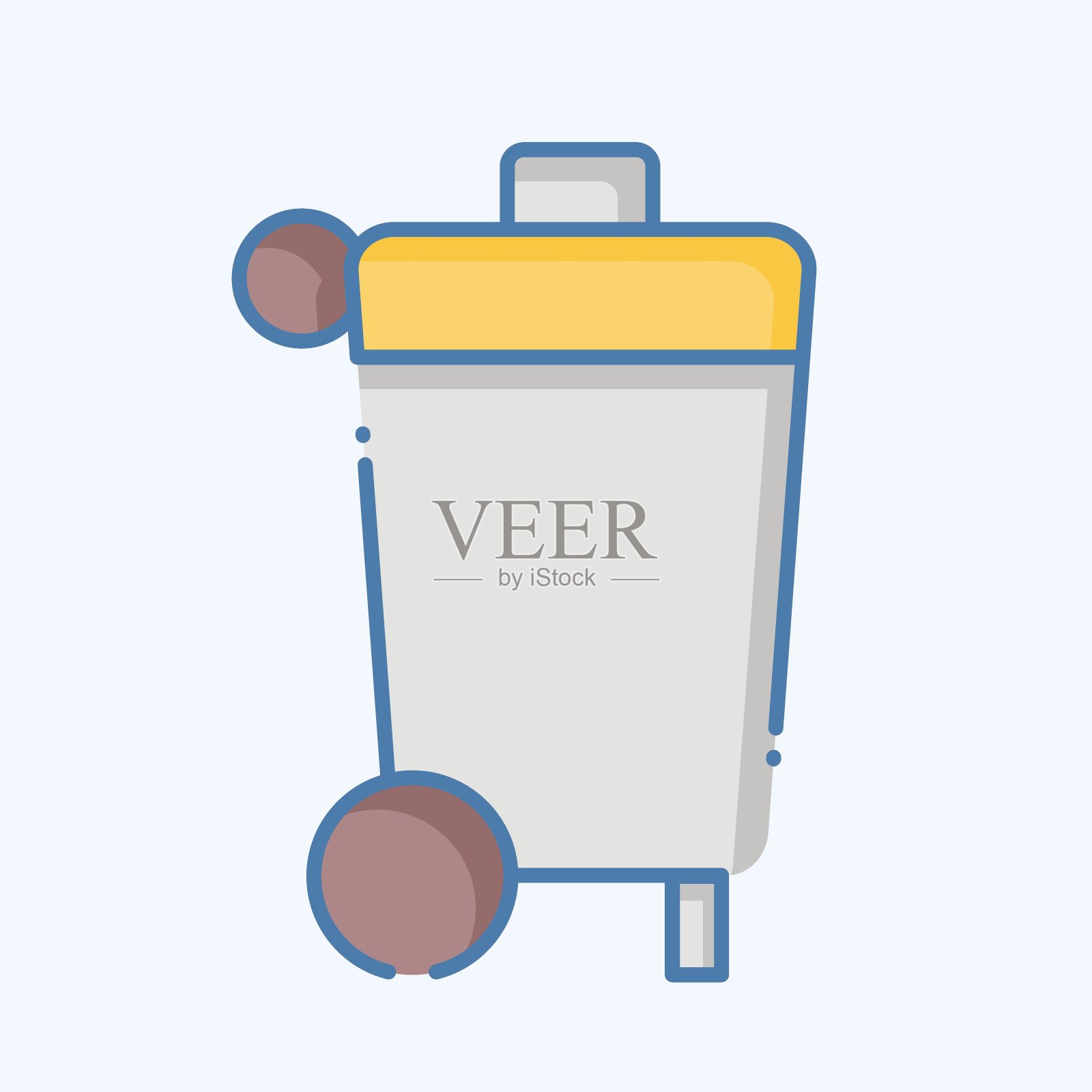 图标垃圾桶。与清洁符号有关。涂鸦风格。简单的设计可编辑。简单的说明插画图片素材