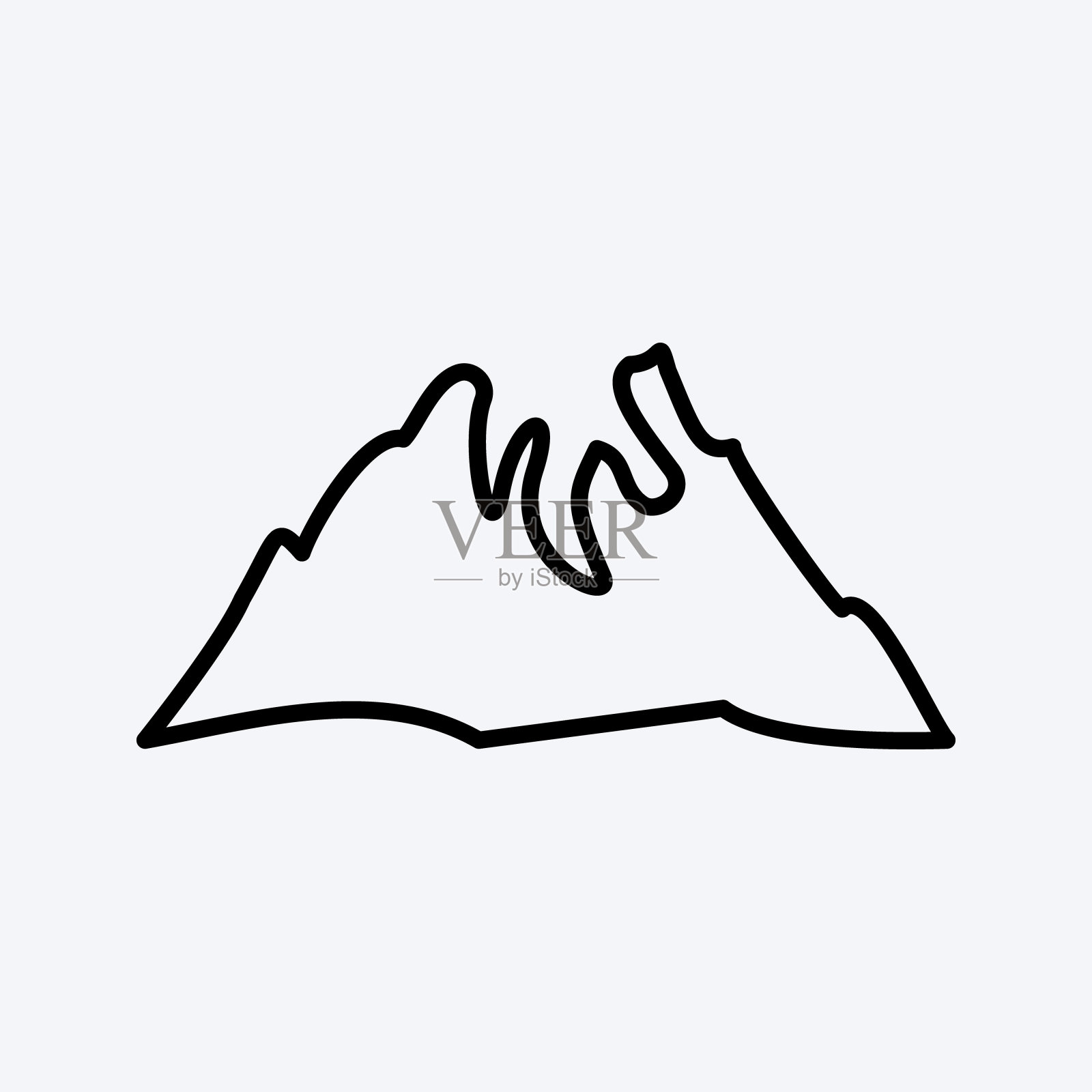 山线图标矢量插图插画图片素材