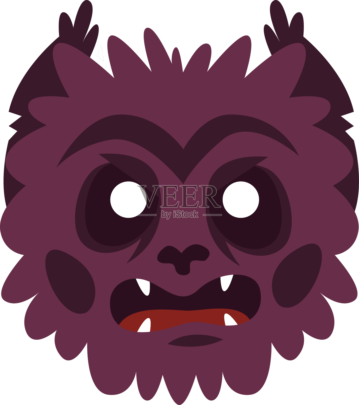 毛怪万圣节面具设计元素图片