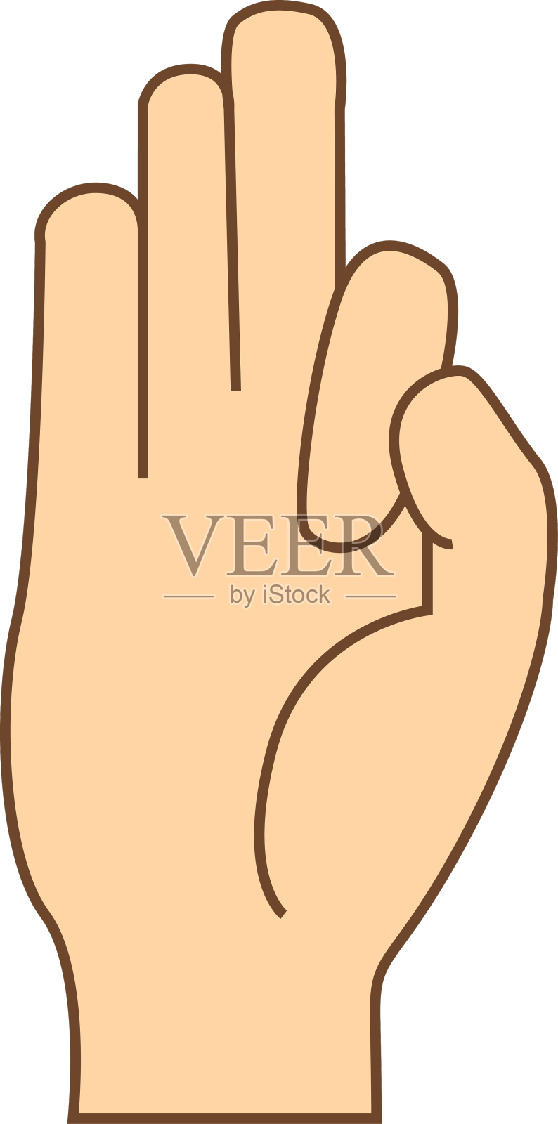 手指f字母f降设计元素图片