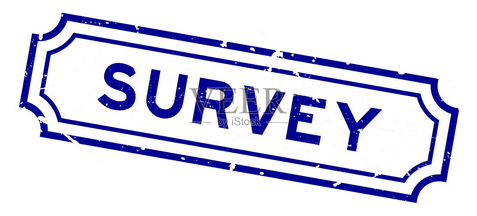 垃圾蓝调查字橡胶印章在白色背景插画图片素材