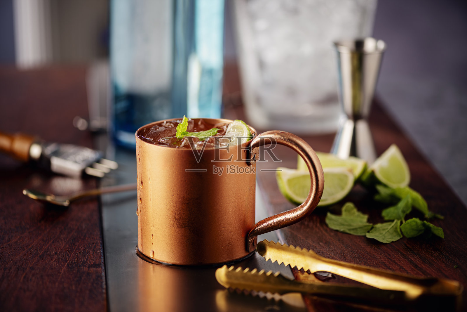 莫斯科骡子鸡尾酒照片摄影图片