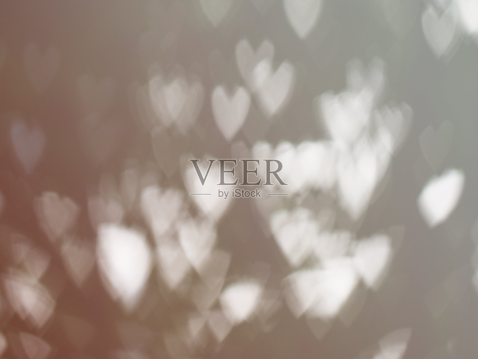 绿模糊心散背景自然和甜蜜的光照片摄影图片