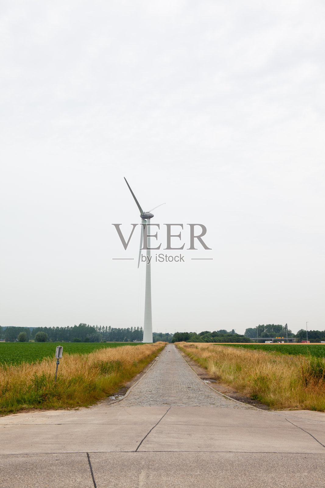 农场上的风车照片摄影图片