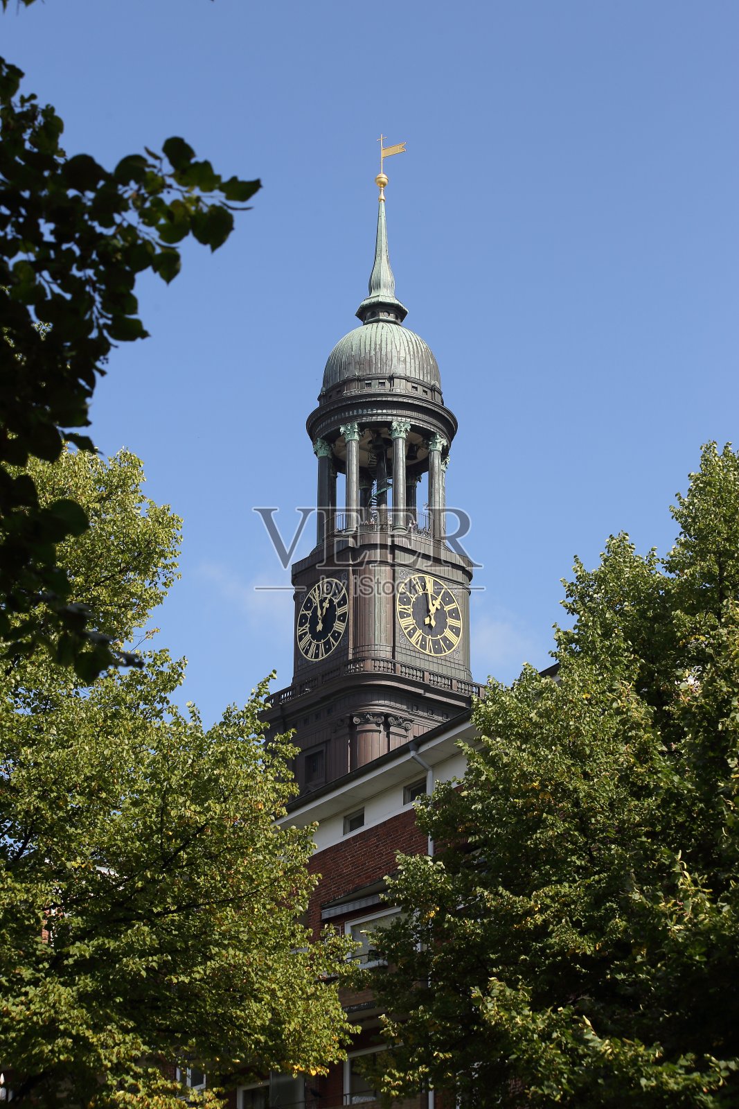 圣迈克尔教堂，米歇尔在汉萨同盟城市汉堡，德国，欧洲。照片摄影图片