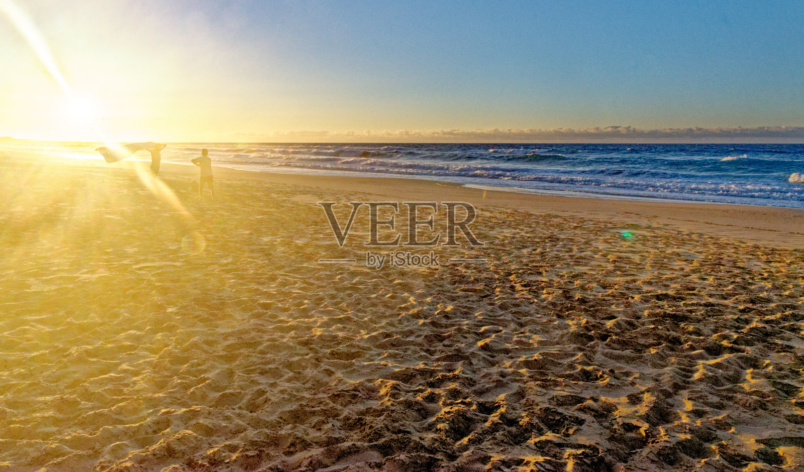 富埃特文图拉-日落在普拉亚德科菲特加那利群岛西班牙照片摄影图片