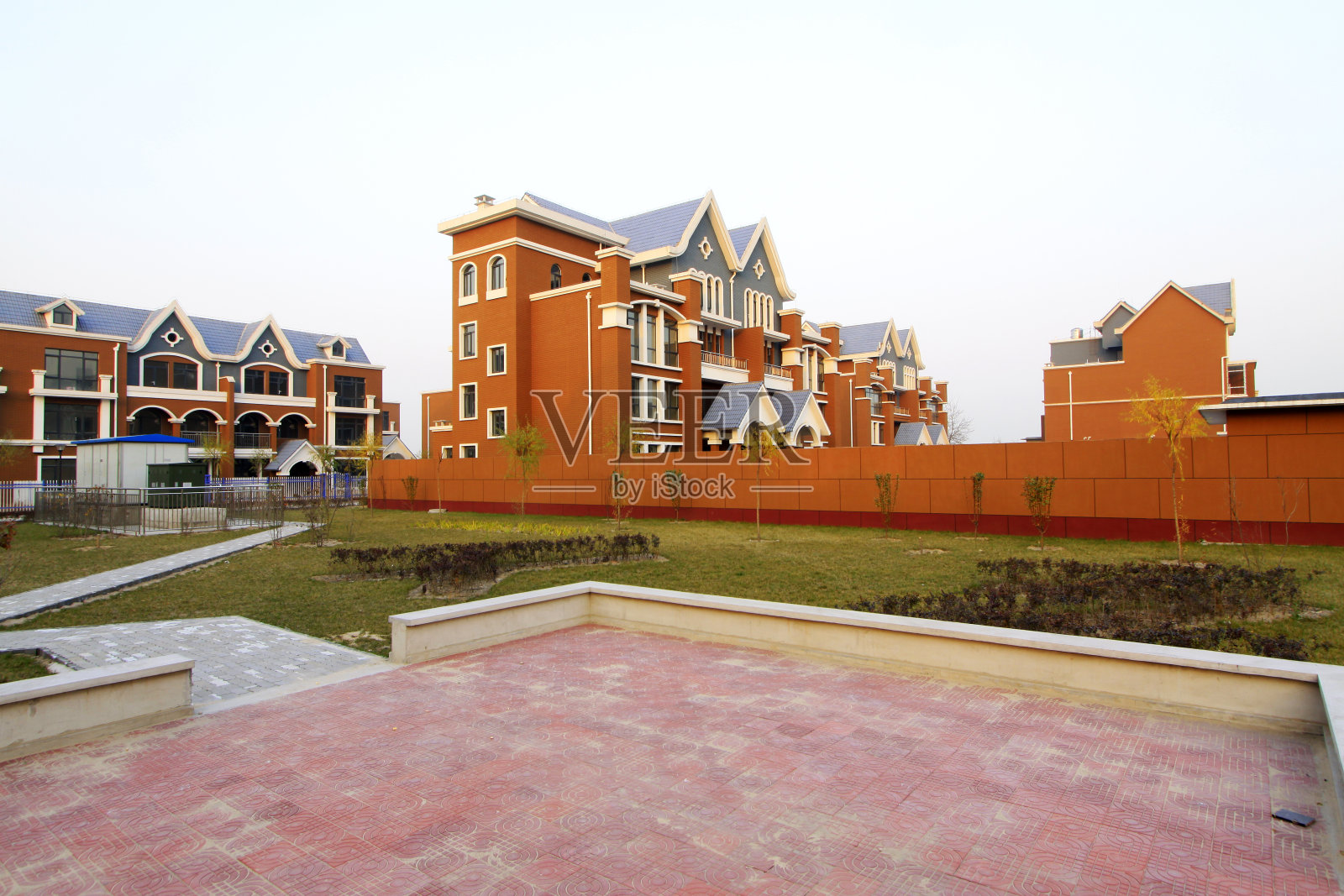 中国河北省滦南县的别墅小区。照片摄影图片