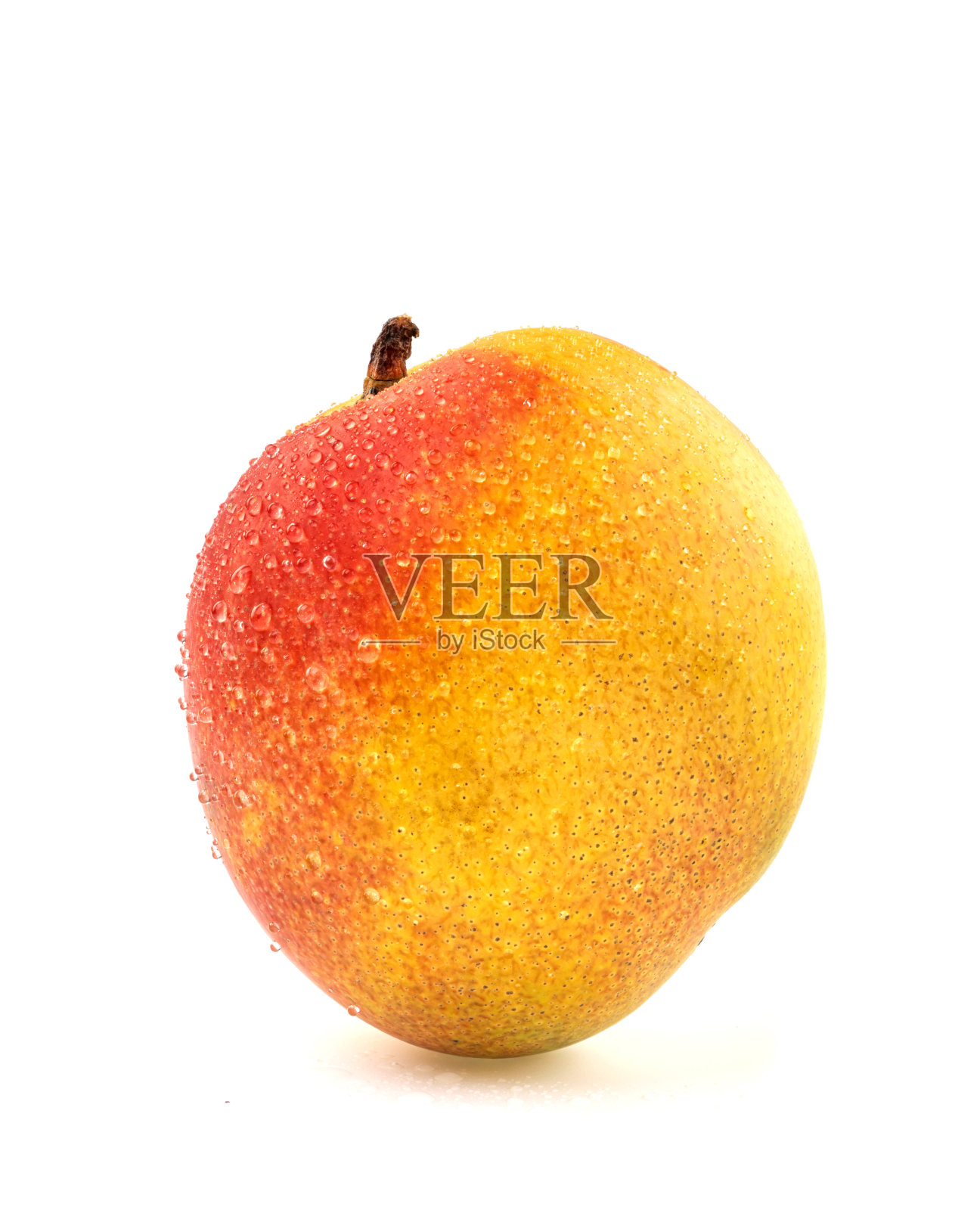 新鲜芒果特写与背景隔离。照片摄影图片