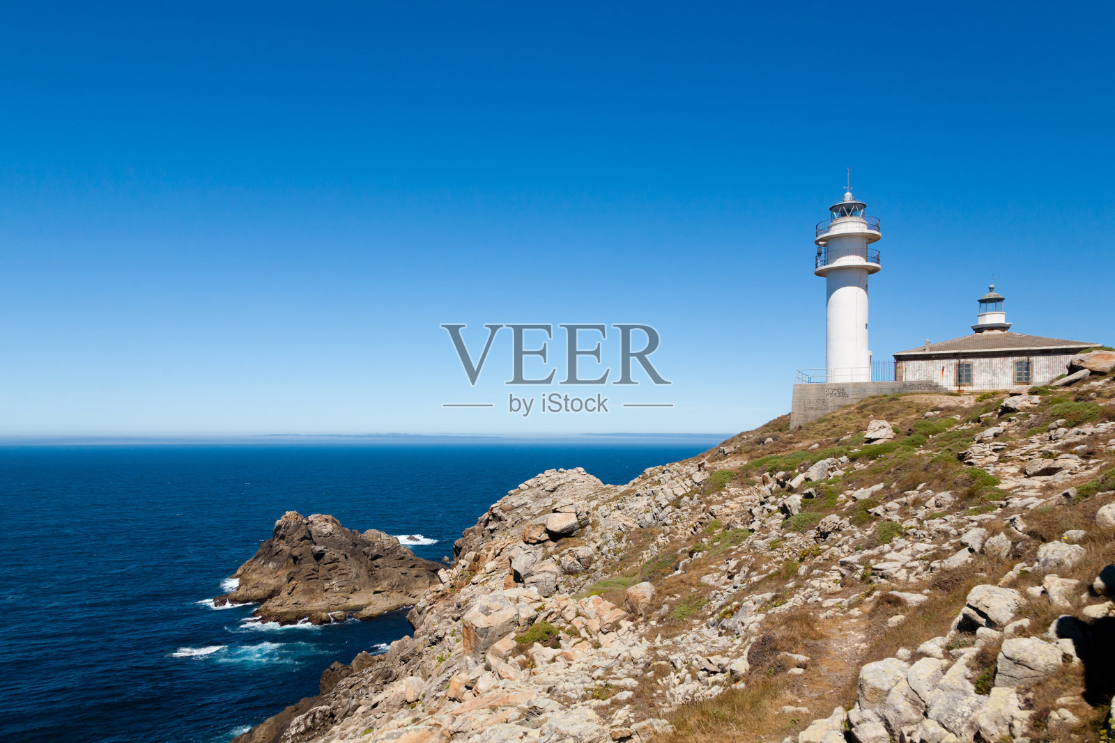 图里南灯塔景观，加利西亚，哥斯达黎加，西班牙。照片摄影图片