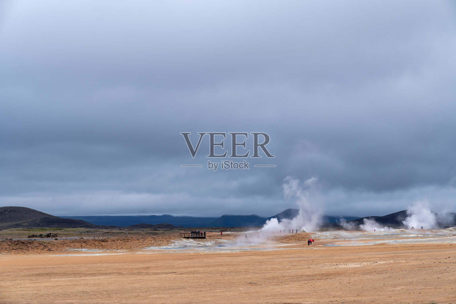 冰岛Myvatn附近的Hverir地热区温泉照片摄影图片