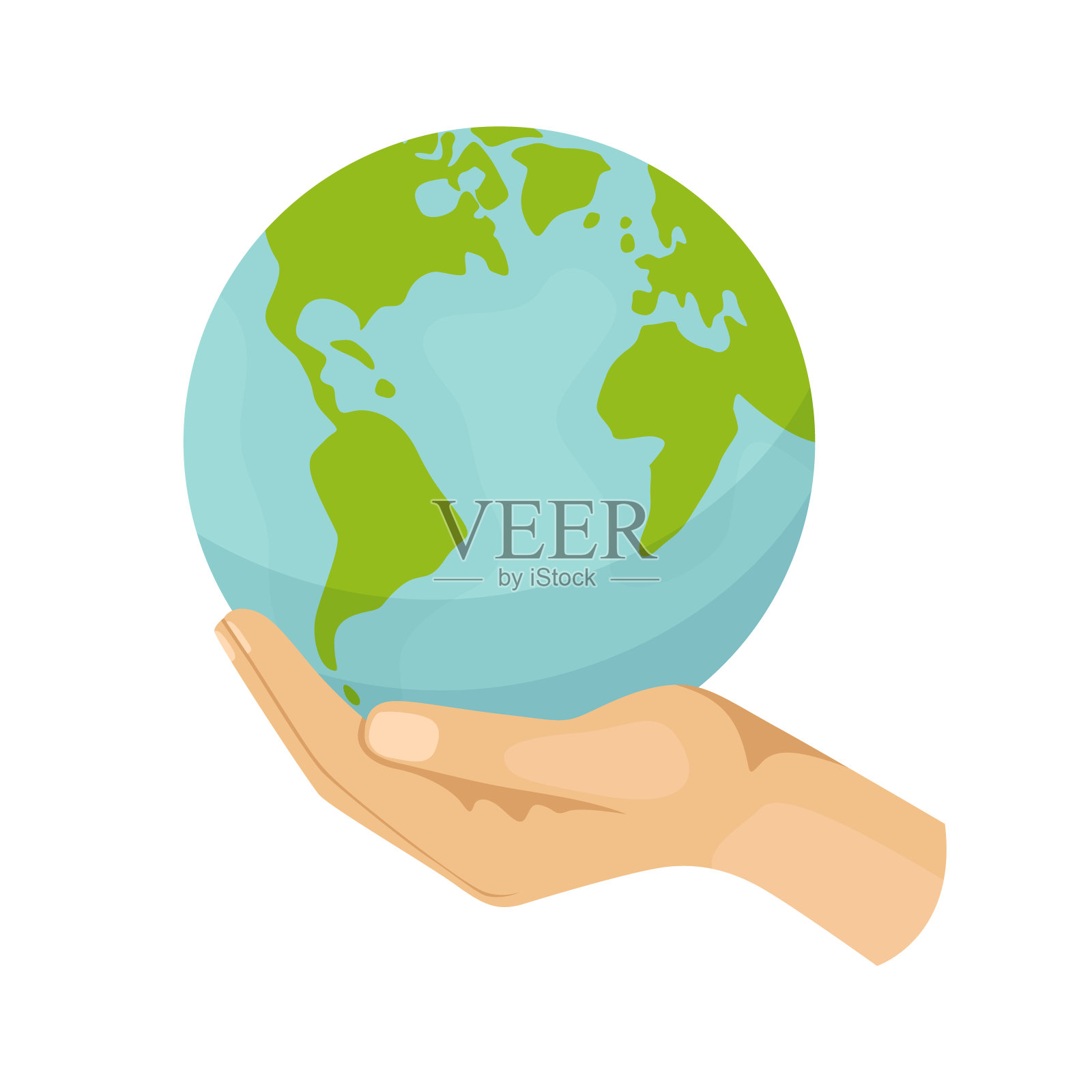 save_planet_hands插画图片素材