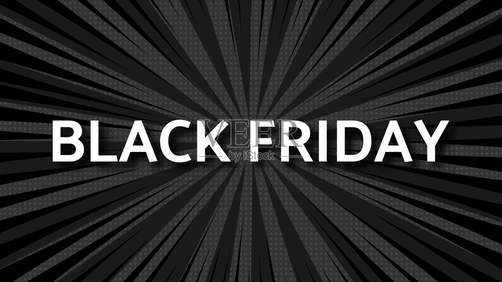 黑色星期五铭文黑色漫画波普艺术背景插画图片素材